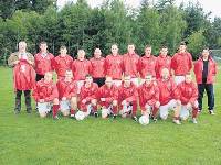 Point FC pictured before their win over John O'Groats. They are wearing new training jackets kindly donated by sponsors Semiscenic.